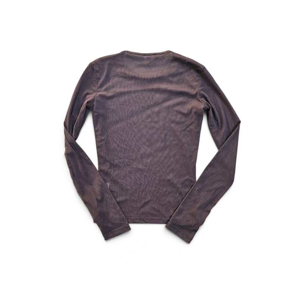 Y2k Calvin Klein Micro Mesh Graphic Top Brown - Size Small - Picture 4 of 6